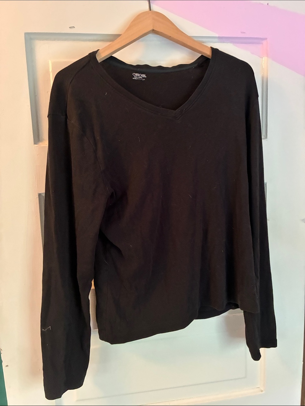 Circo Men’s Black V-Neck Long Sleeve Sweater